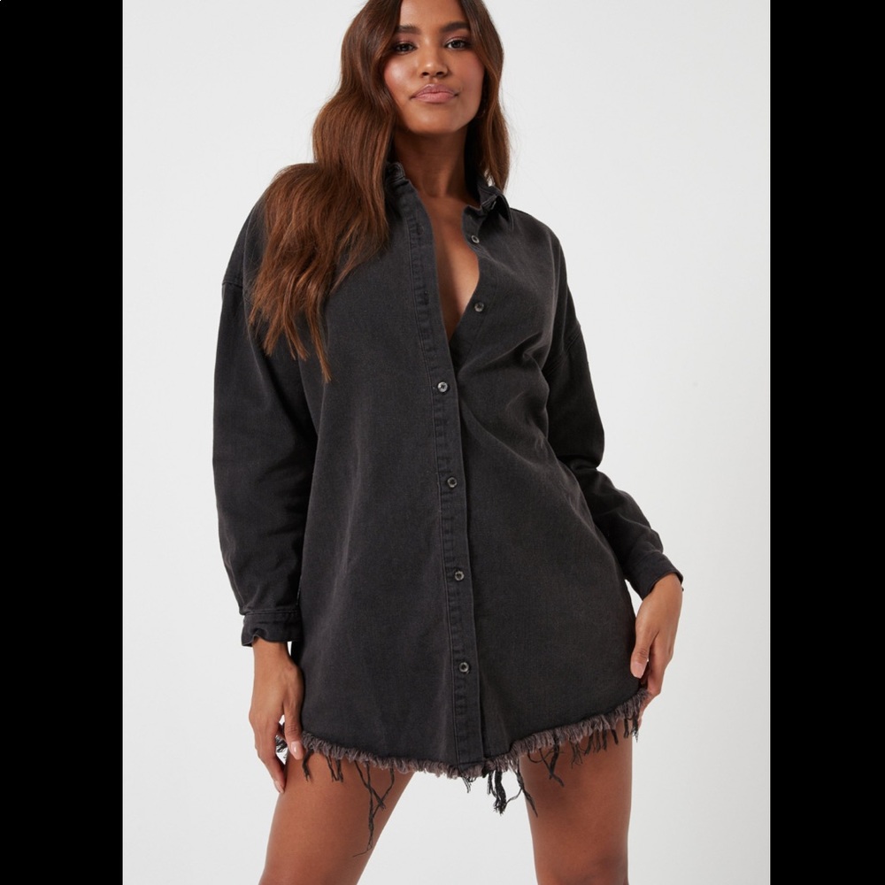 Like New Missguided oversized denim shirt dress